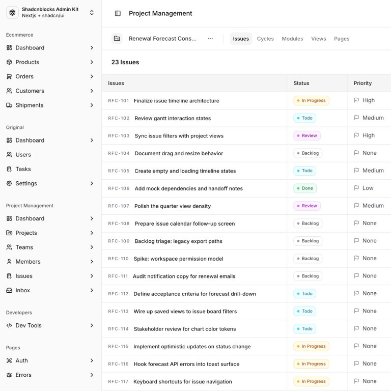 Product interface preview