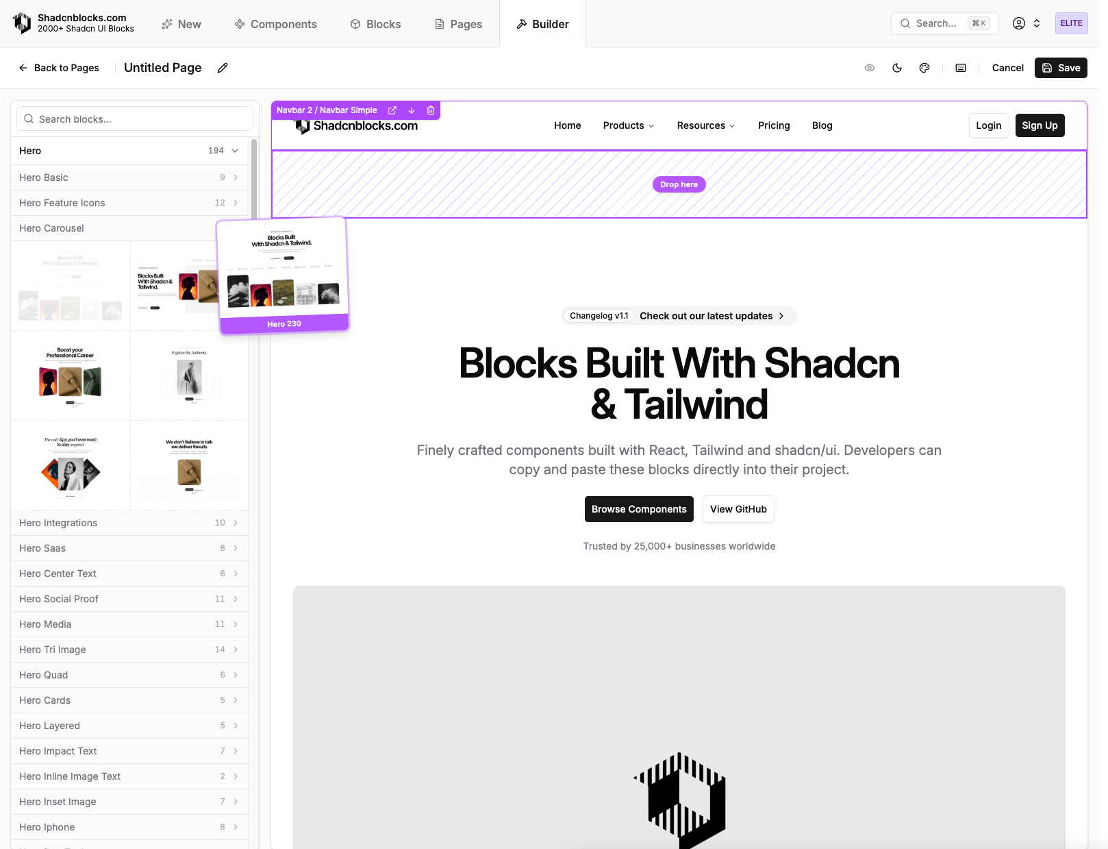 Shadcn UI Page Builder - Shadcnblocks.com